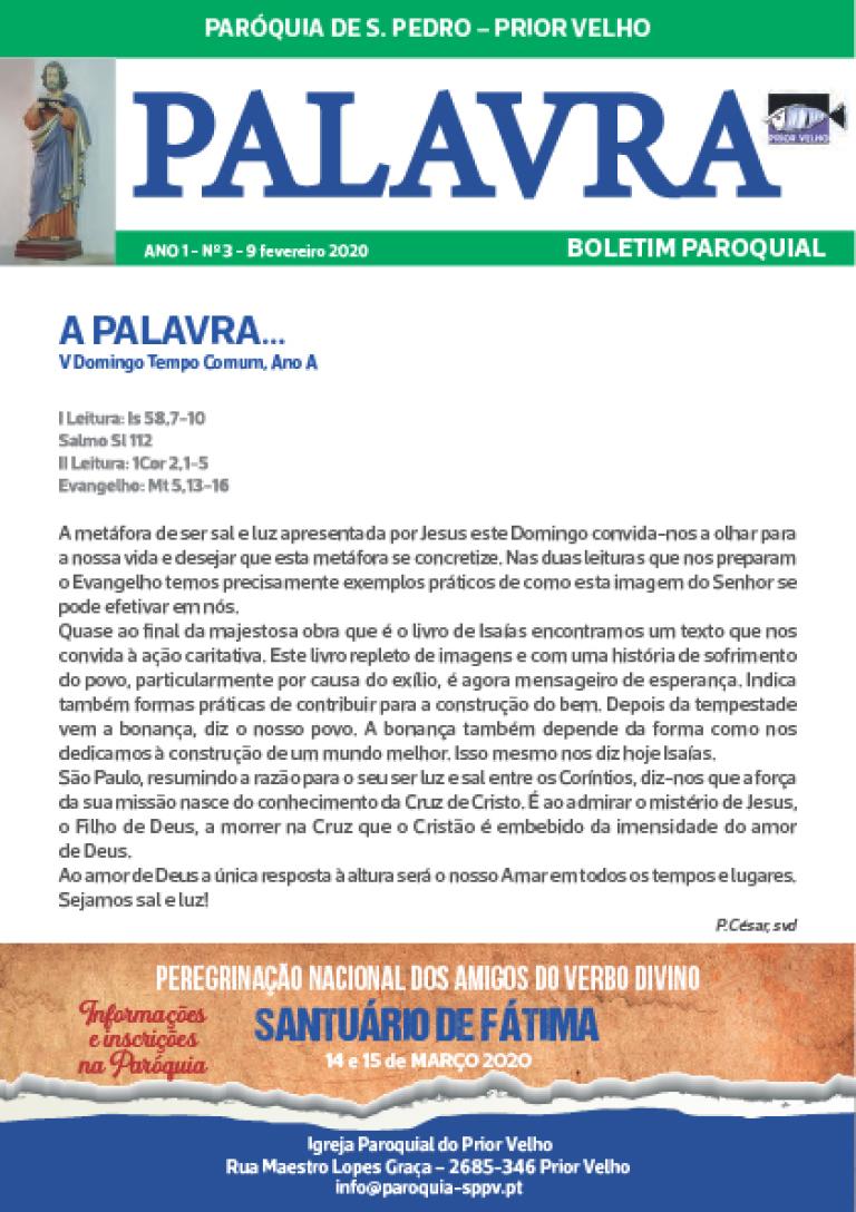 Boletim paroquial Nº 3