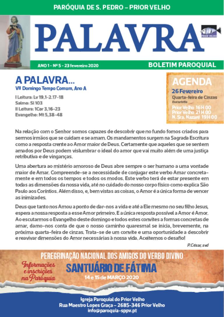 Boletim paroquial Nº 5