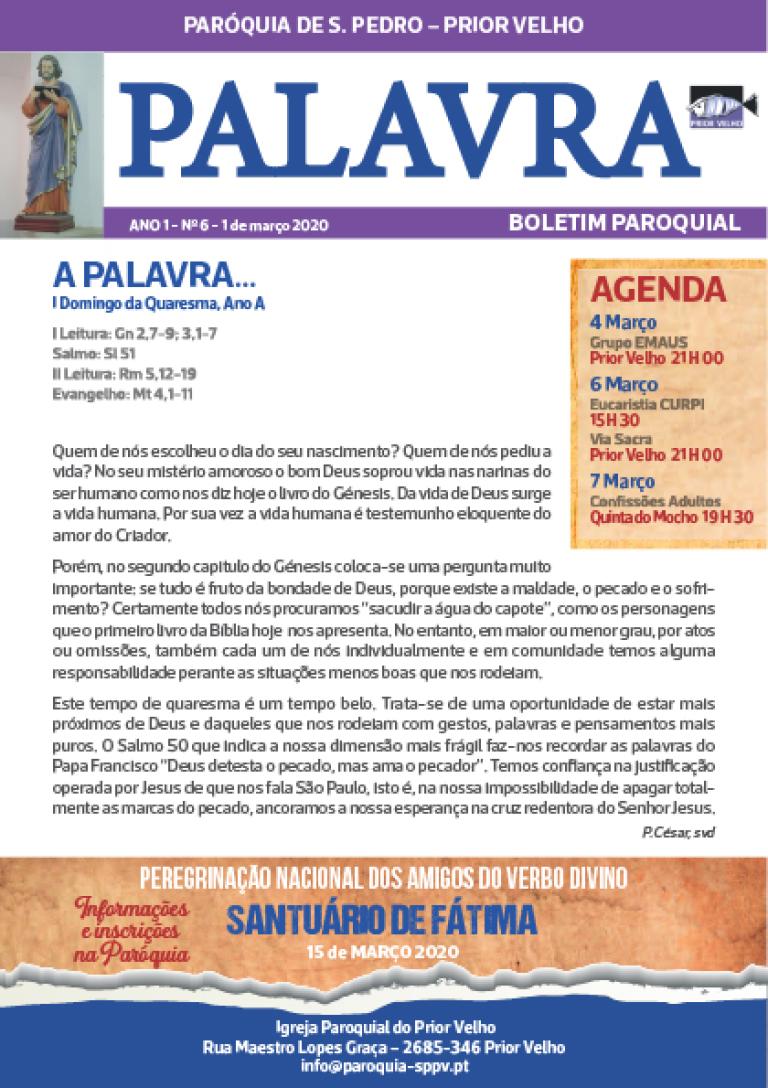 Boletim paroquial Nº 6